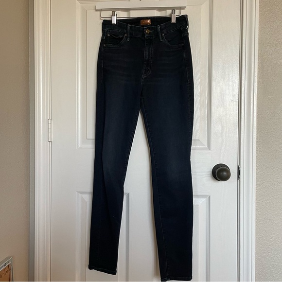 MOTHER High Rise Looker 26 Coffee Tea or Me? Dark Skinny - Picture 4 of 12